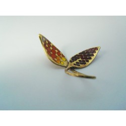 Plique a jour enamel leaf pendant